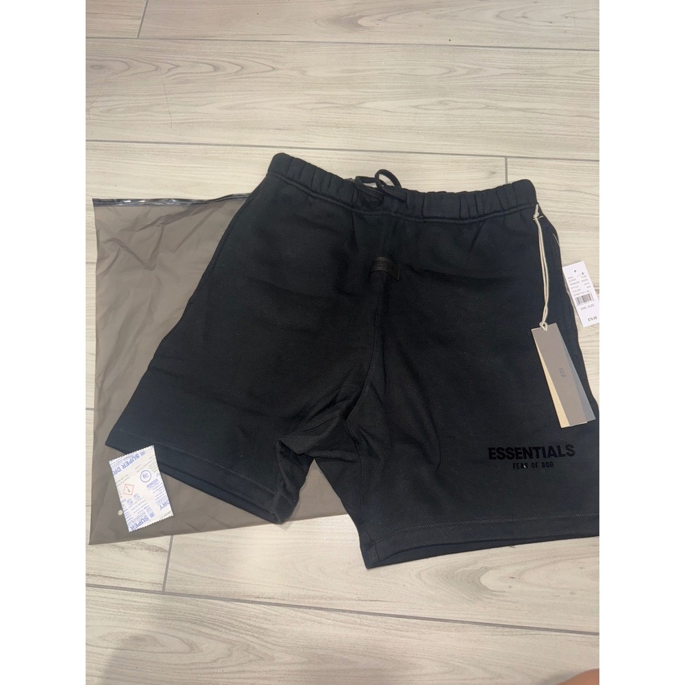 Fear of God Essentials Sweat Shorts Black Mens Size Small NWT